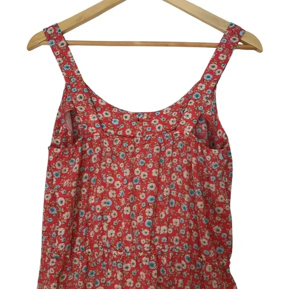 NWOT Orange & Blue Floral Tiered Maxi Dress - Picture 6 of 14